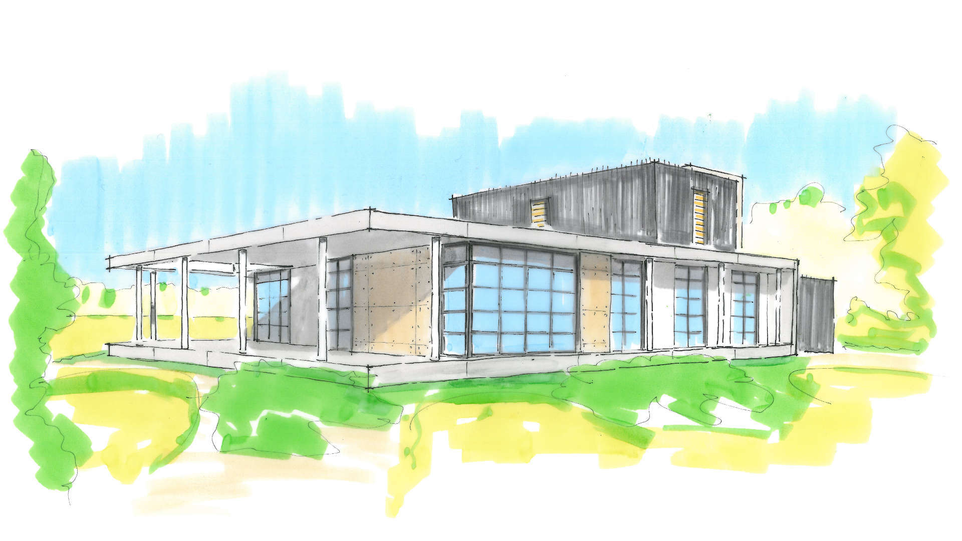 Verbouwing Moderne Villa Strak Kader Zwart Wit Stucwerk Hout Lamellen Kader Deventer © Tijmen Bos Architecten2