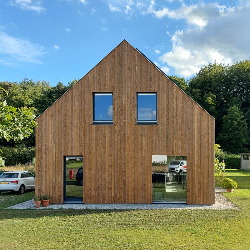 Modern Woonhuis Oer Vorm Hout Strak Klassiek Minimalistisch©Tijmen Bos Architecten