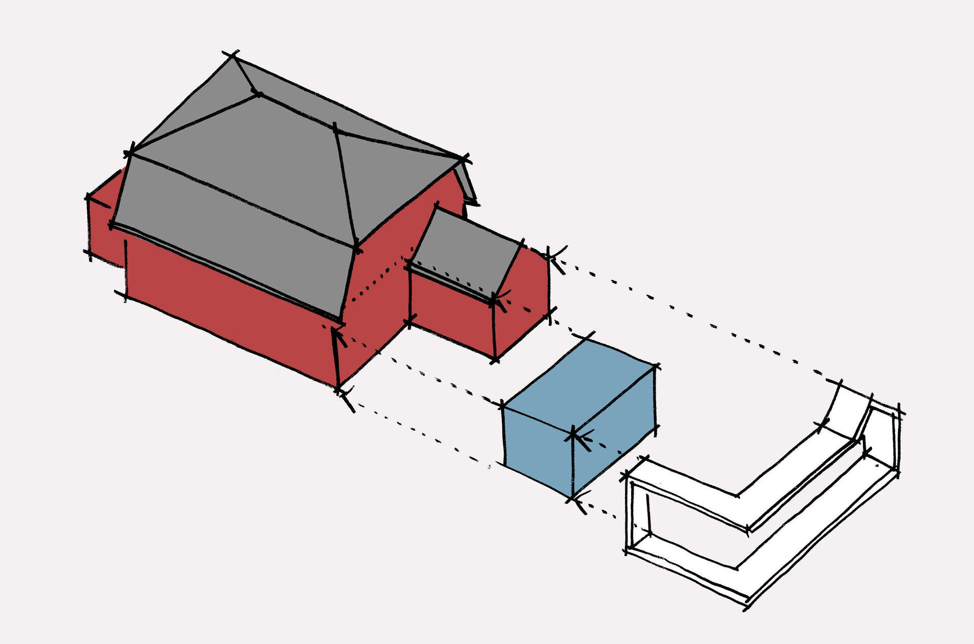 Verbouwing Concept Woning Aanbouw Combinatie Modern Traditioneel ©Tijmen Bos Architecten